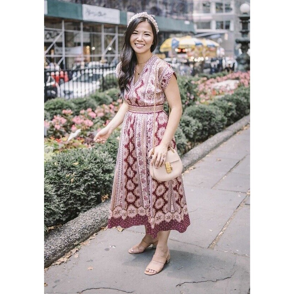 Gal Meets Glam Liza Boho Charmeuse Dress Womens Size 20/22 NWT $198 Summer - Picture 6 of 16